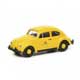 Volkswagen Kever Deutsche Bundespost, geel zwart (H0)